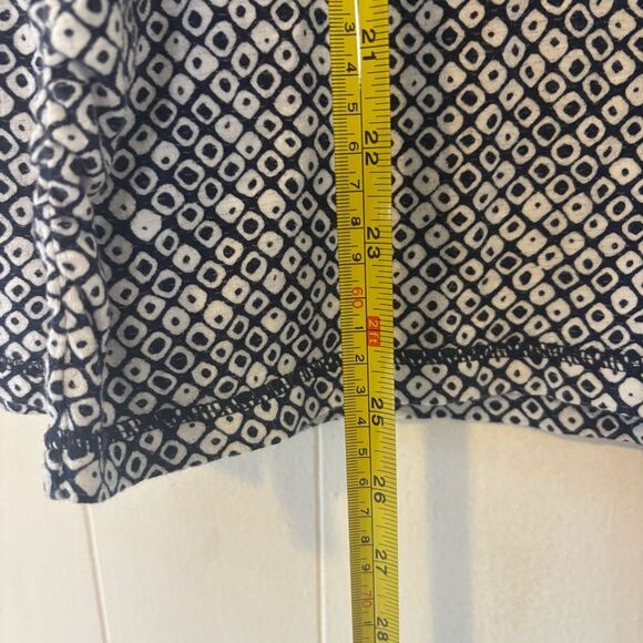 Talbots Large Long Sleeve Tee Cotton Blend Dotted Navy Blue/White Athleisure Gym - Picture 9 of 10